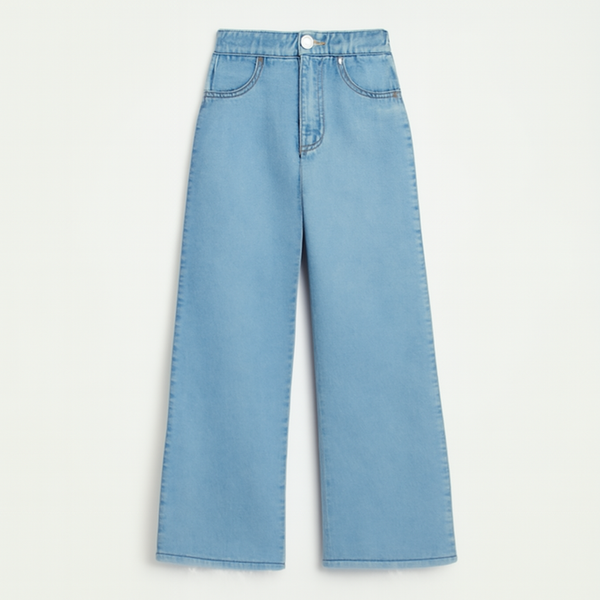 ICE BLUE WIDE LEG JEANS