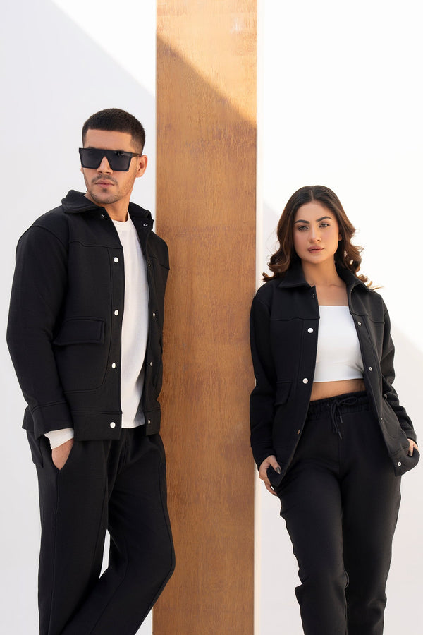 BLACK WORK WEAR SHACKET