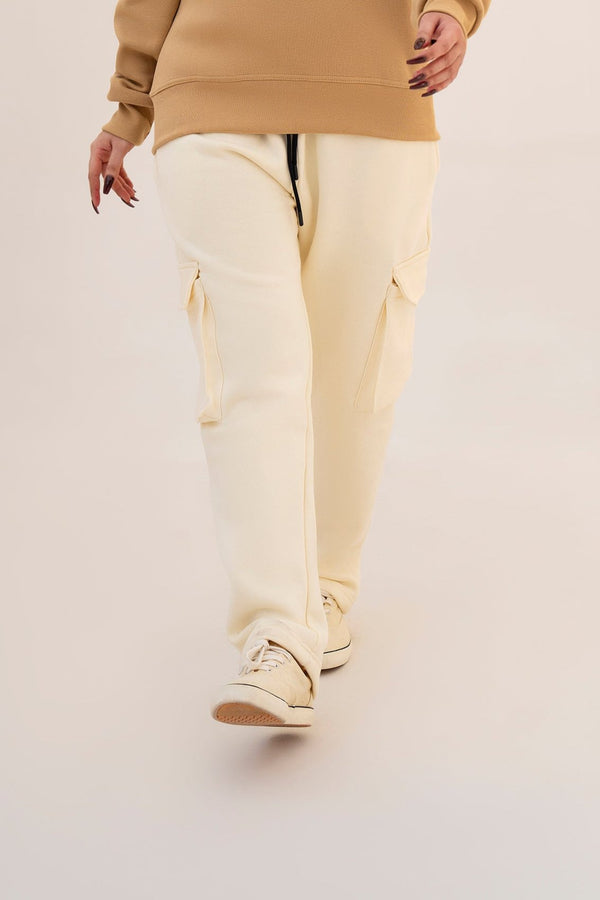 CREAM 5-POCKET CARGO TROUSER